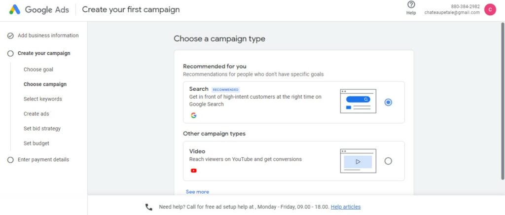 Memilih Tipe Campaign Di Google Ads