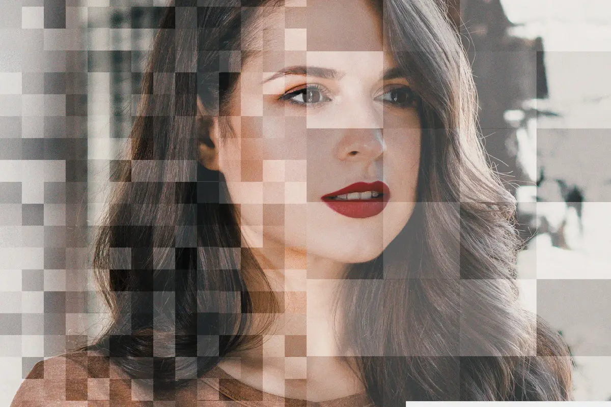 ilustrasi pixel pada fotografi